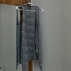 Black and white Woven Vest